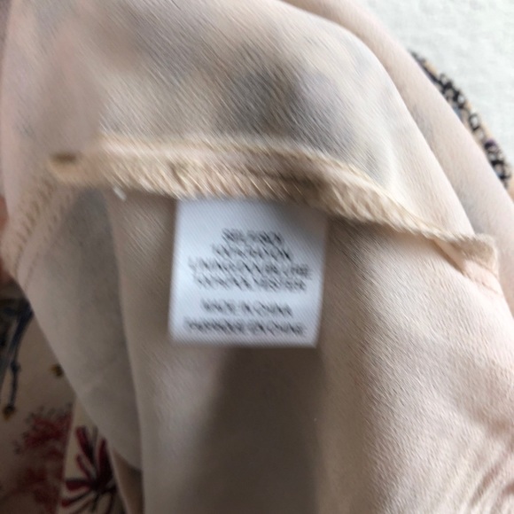 WAYF Boho Floral Tan Long sleeve Dress Small - Picture 4 of 8